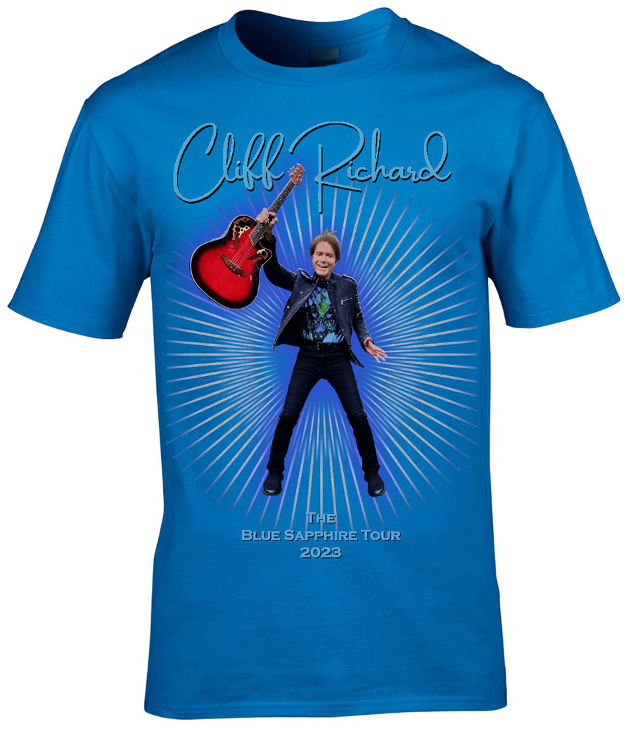 Cliff Richard Blue Sapphire T-Shirt [BLUE]
